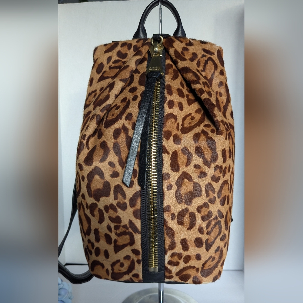 Aimee Kestenberg  Tamitha backpack in leopard print calf hair & Black leather